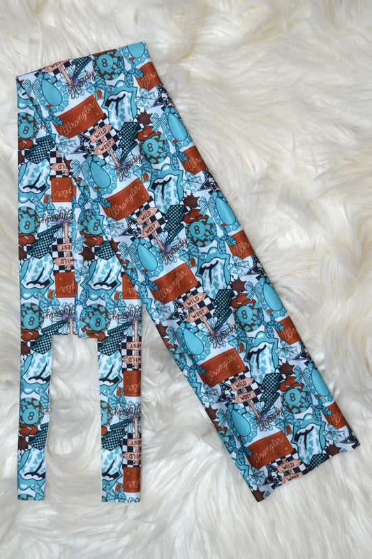 Teal Cowgirl Tongues Tail Bag