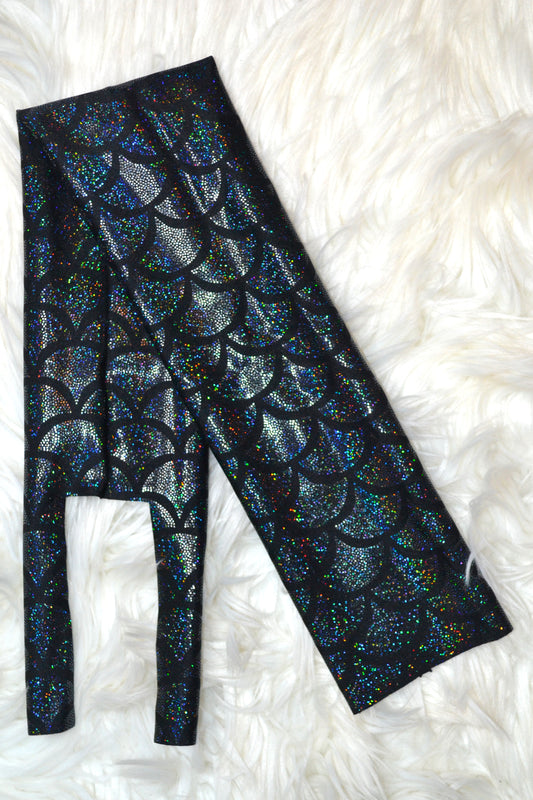 Black Blue Mermaid Tail Bag Holographic