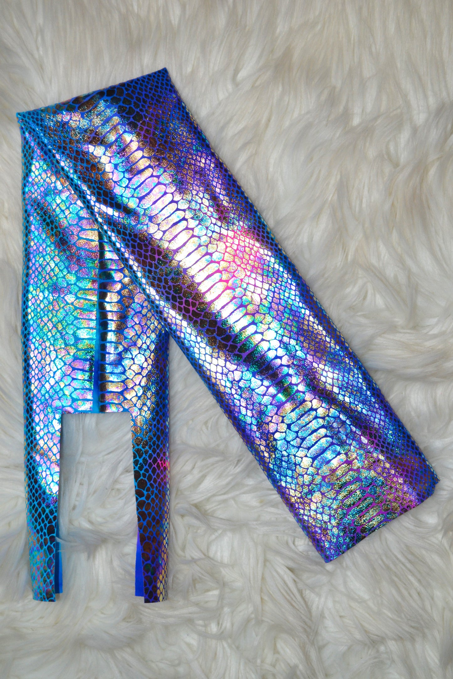 Pink Purple Blue Snake Tail Bag Iridescent