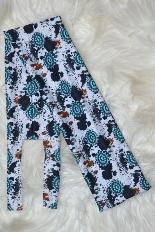 Turquoise Jewels and Cow Tail Bag