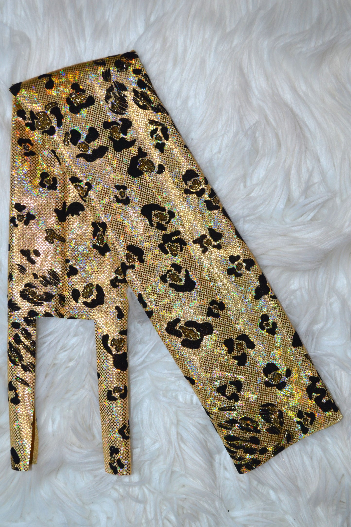 Gold Cheetah Tail Bag Holographic