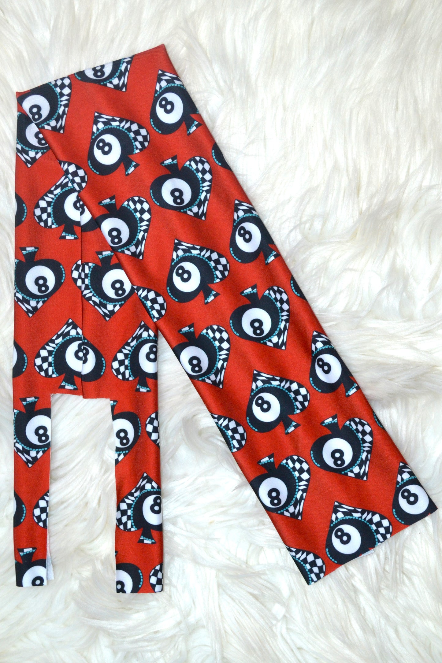 Red Burgundy 8 Ball Spades Tail Bag