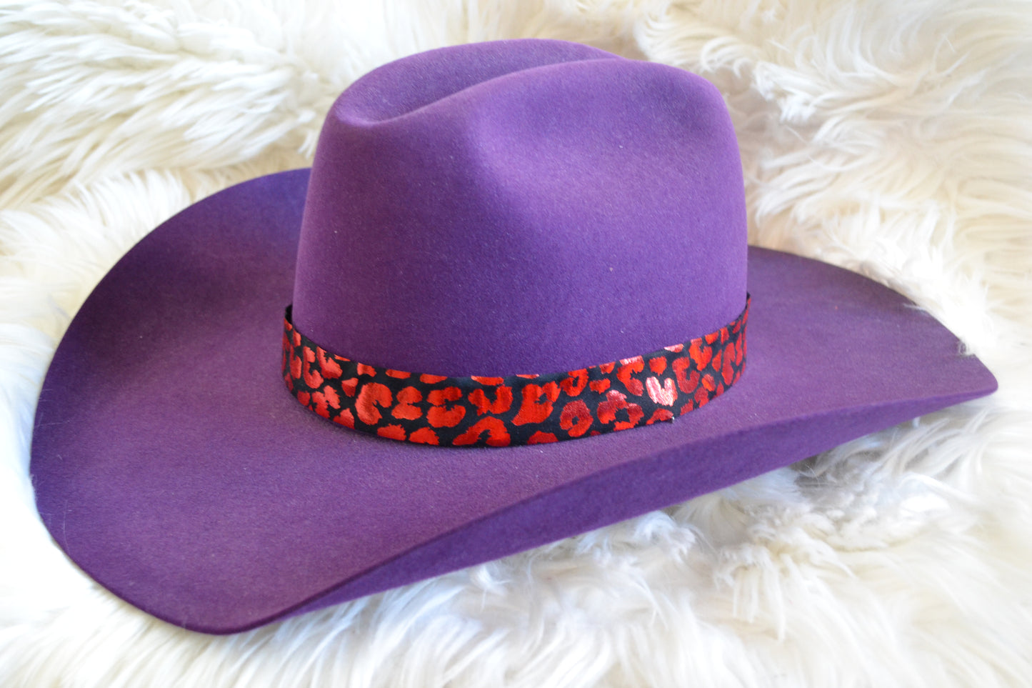 Red Cheetah Hat Band