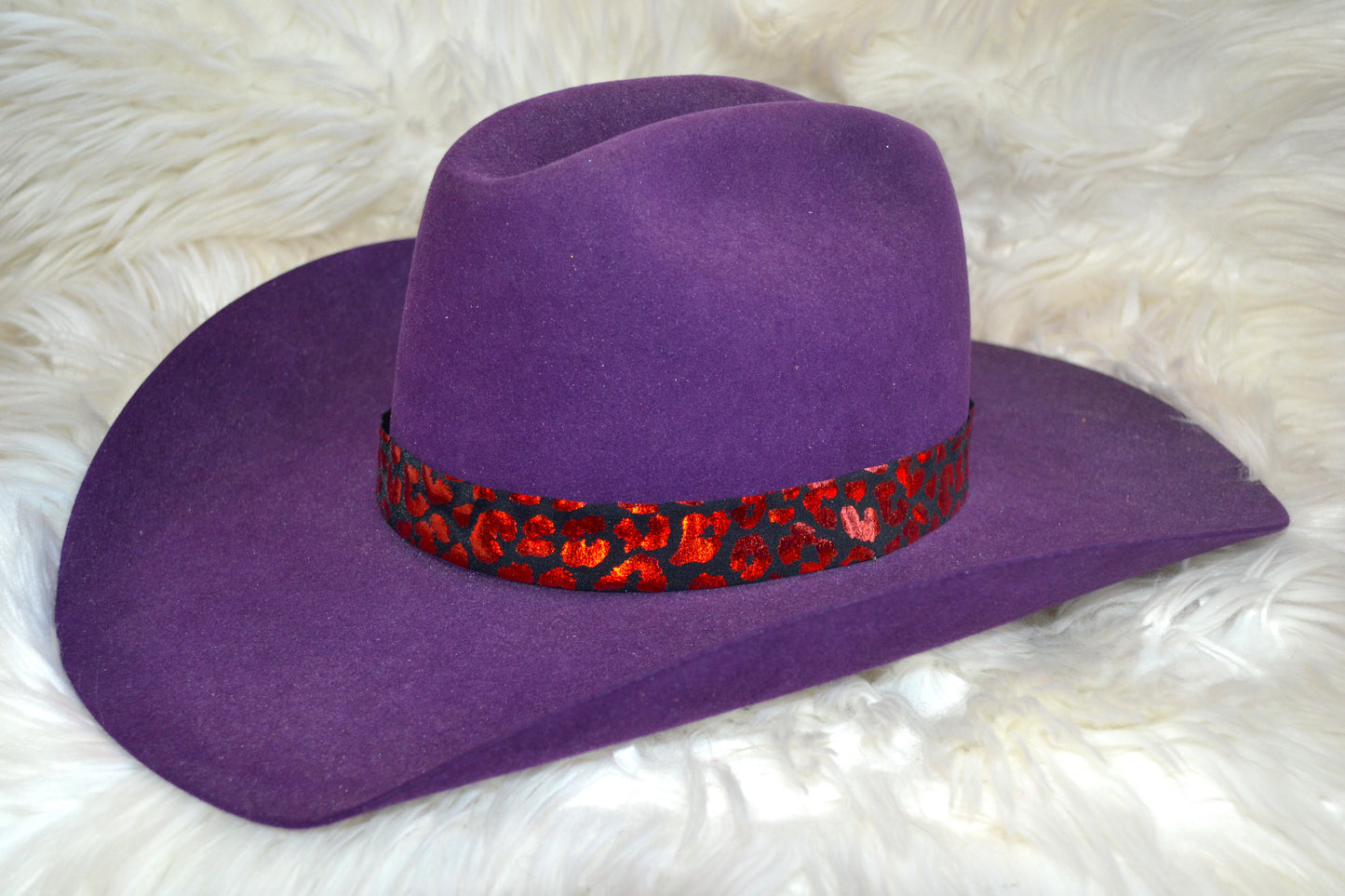 Red Cheetah Hat Band