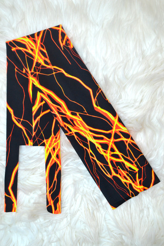 Neon Orange Lightning Tail Bag