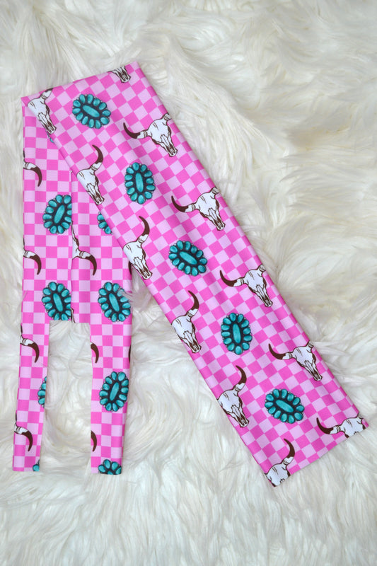 Pink Cows and Turquoise Tail Bag