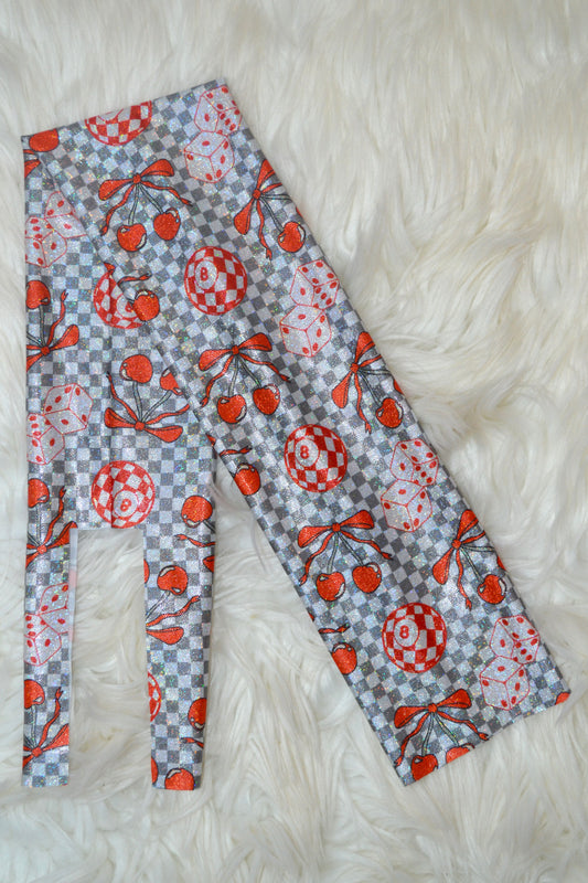 Cherry 8 Ball and Dice Tail Bag Holographic