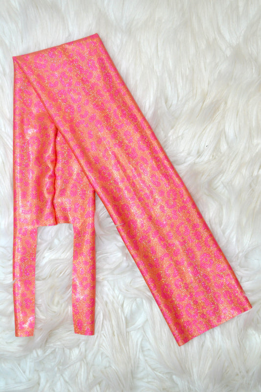 Pink & Orange Cheetah Tail Bag Holographic