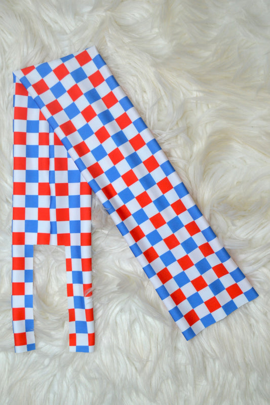 Red White & Blue Checker Tail Bag