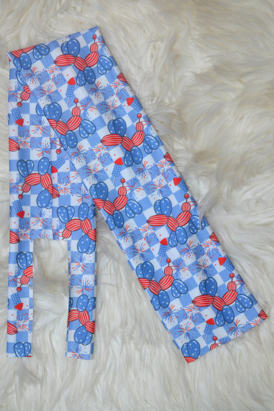Checker Patriotic Balloon Dogs Tail Bag