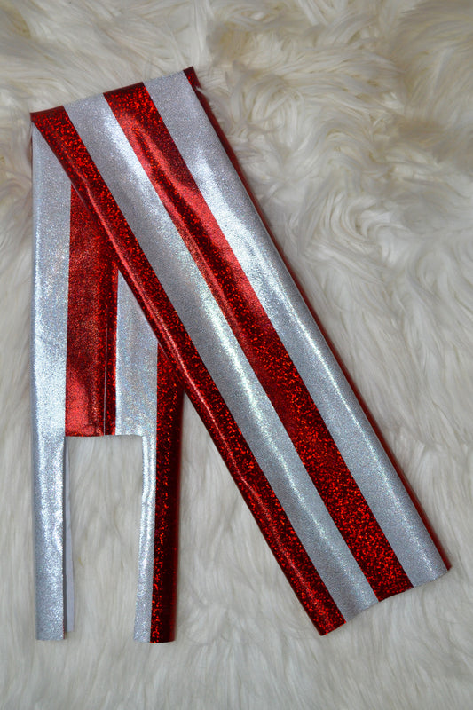 Red and White Stripes Tail Bag Holographic
