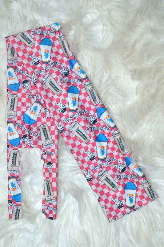 Pink Check Coffee Tail Bag