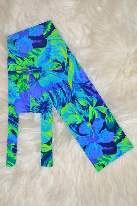 Neon Green Blue Hawaiian Tail Bag