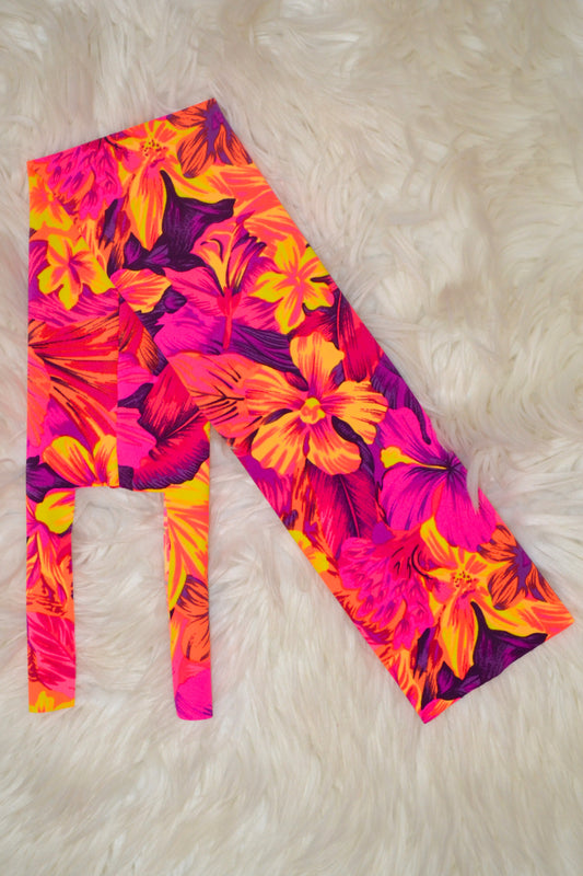 Neon Pink Orange Hawaiian Tail Bag