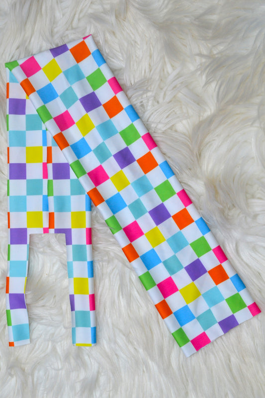 Rainbow Checkered Tail Bag