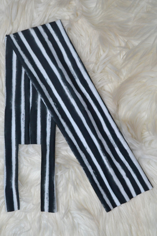 White and Black Stripes Tail Bag