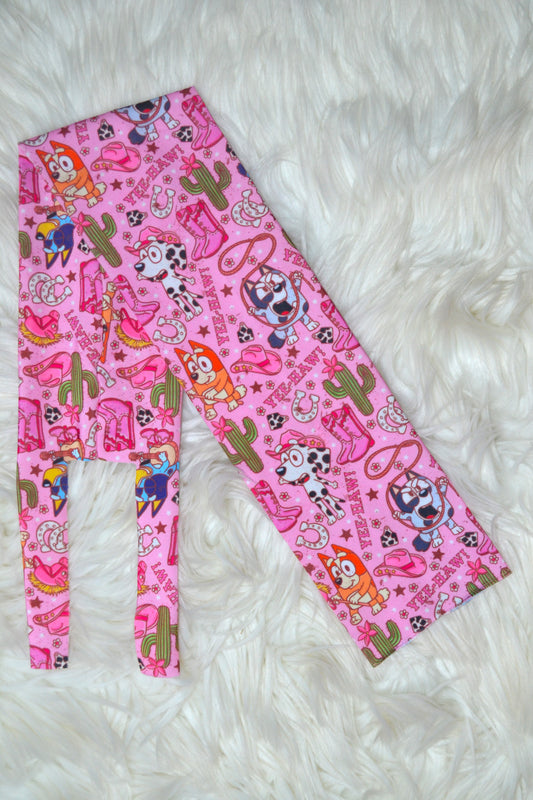 Western Pink Cartoon Dogs Tail Bag