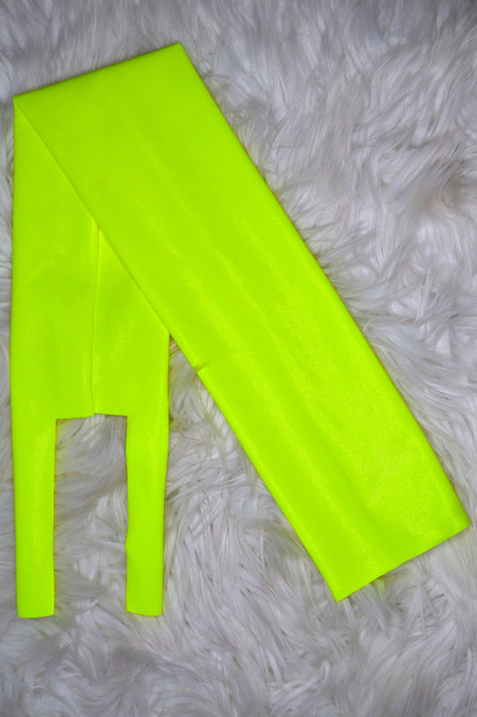 Neon Yellow Tail Bag Sparkle Shimmer