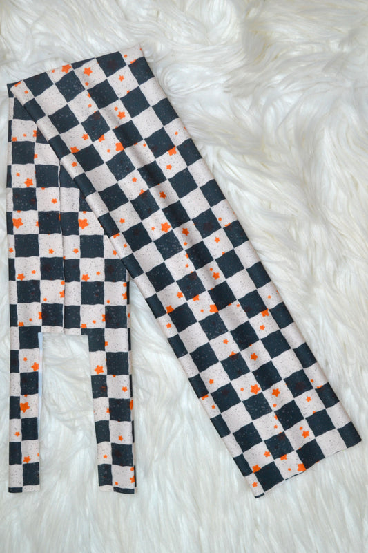 Jack O Lantern Checker Tail Bag