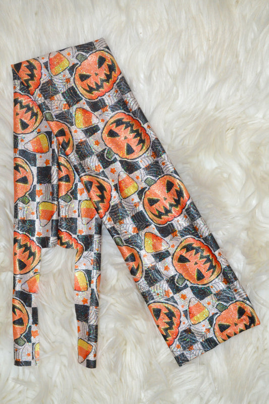 Pumpkin Jack O Lantern Holographic Tail Bag