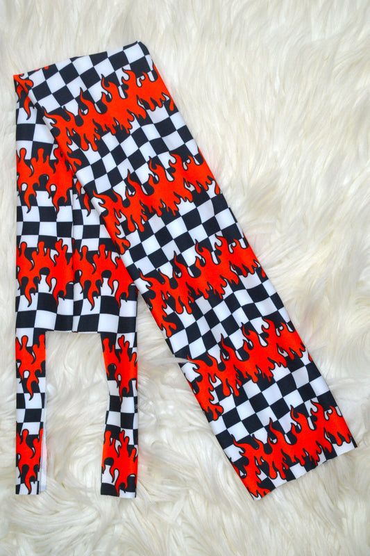 Red Fire Check Tail Bag