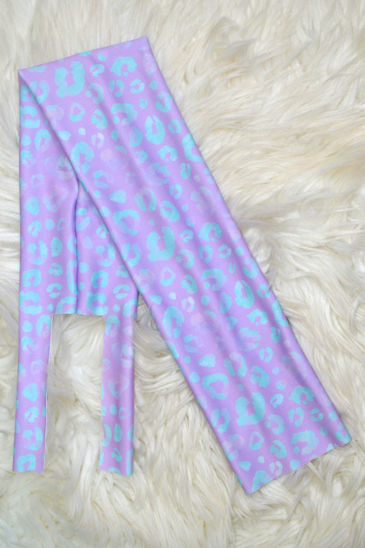 Lilac Teal Cheetah Leopard Tail Bag