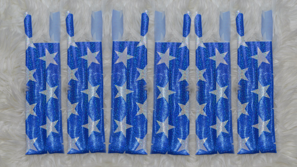 Blue Stars Holographic Mane Bags Set of 6