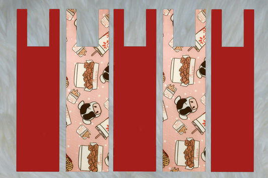 Pink Chicken X Solid Red Mane Bags Set of 5