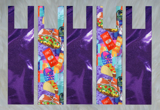 Taco X Purple Sparkle Shimmer Mane Bags Set of 5