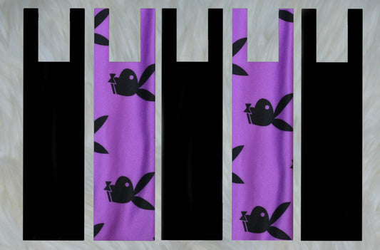 Purple Bunny X Solid Black Mane Bags Set of 5