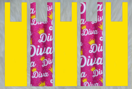Diva X Solid Yellow Mane Bags Set of 5
