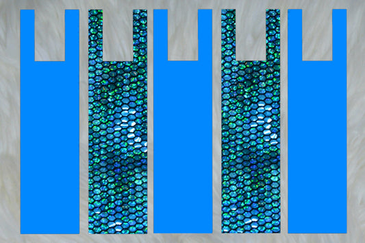 Teal Eliza X Solid Blue Teal Mane Bags Set of 5