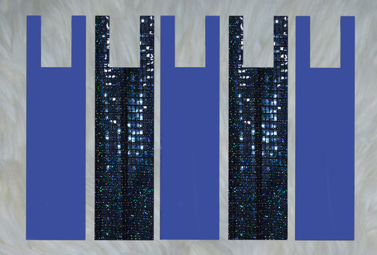 Blue Disco Party X Solid Royal Blue Mane Bags Set of 5