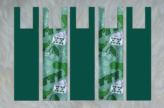 Green Western 777 X Solid Dark Green Mane Bags Set of 5