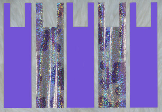 Purple Cow Holographic X Solid Dark Purple Mane Bags Set of 5