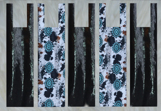 Cow Jewels X Black Sparkle Shimmer Mane Bags Set of 5