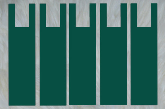 Solid Dark Green Mane Bags Set of 5 or 6