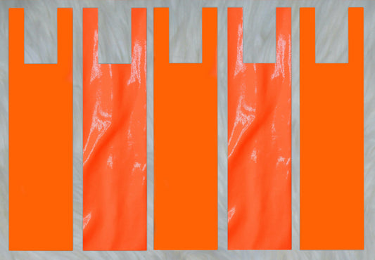 Neon Orange Sparkle Shimmer X Solid Orange Mane Bags Set of 5