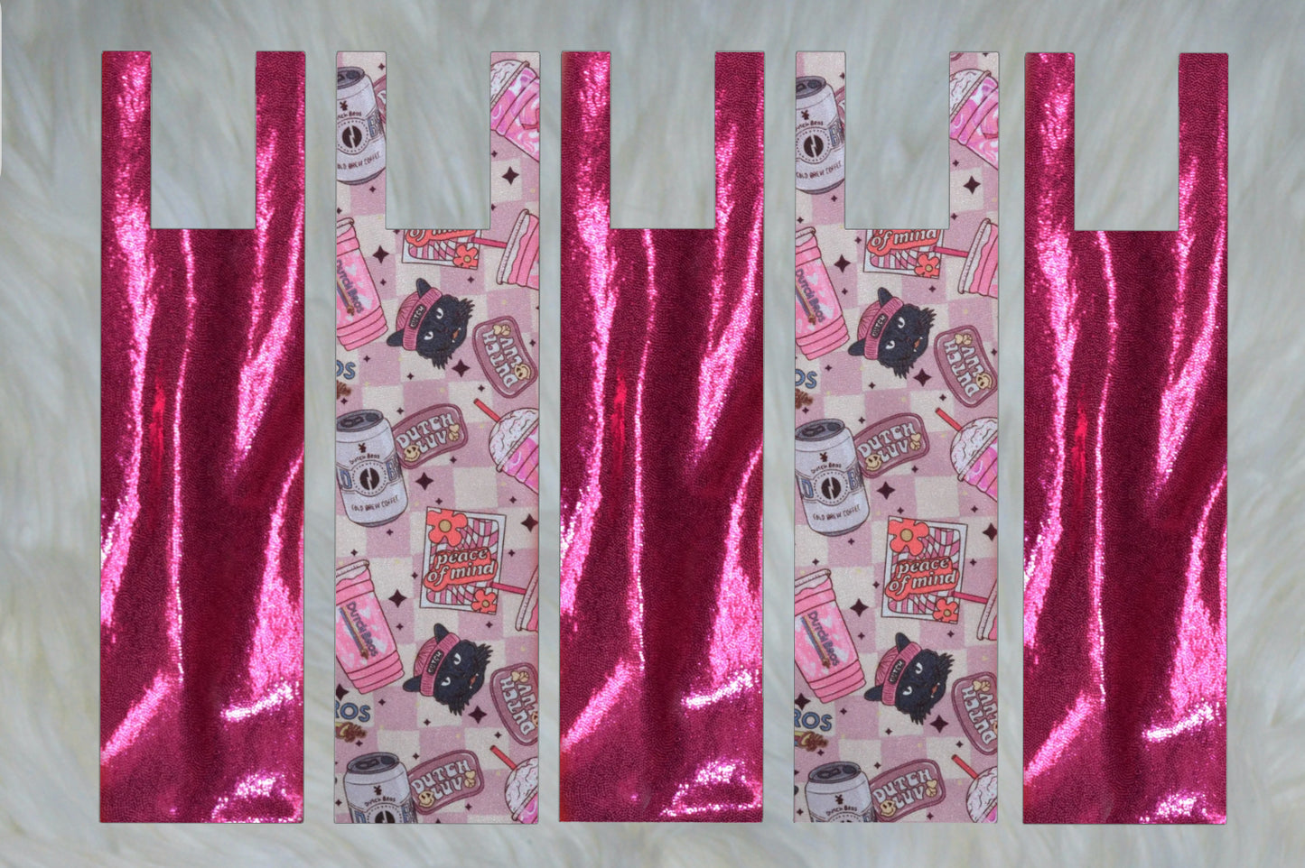 Pink Dutch X Hot Pink Sparkle Shimmer Mane Bags Set of 5