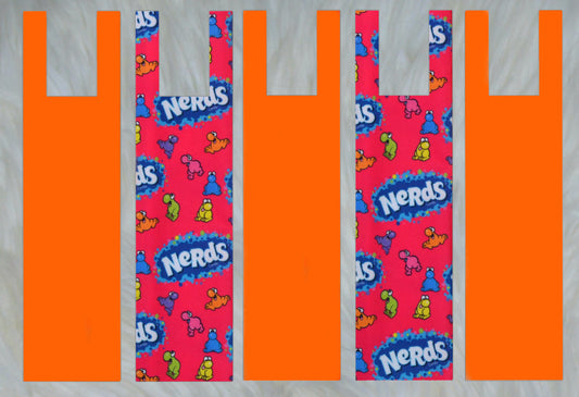 X Solid Orange Mane Bags Set of 5