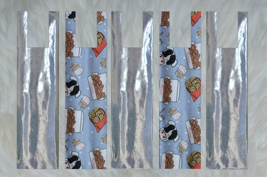 Blue Chicken X Silver Sparkle Shimmer Mane Bags Set of 5