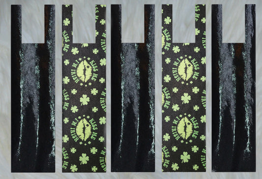 Kiss Me I'm Irish X Black Sparkle Shimmer Mane Bags Set of 5