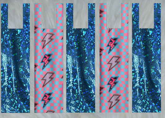 Checker Lighting X Blue Holographic Mane Bags Set of 5