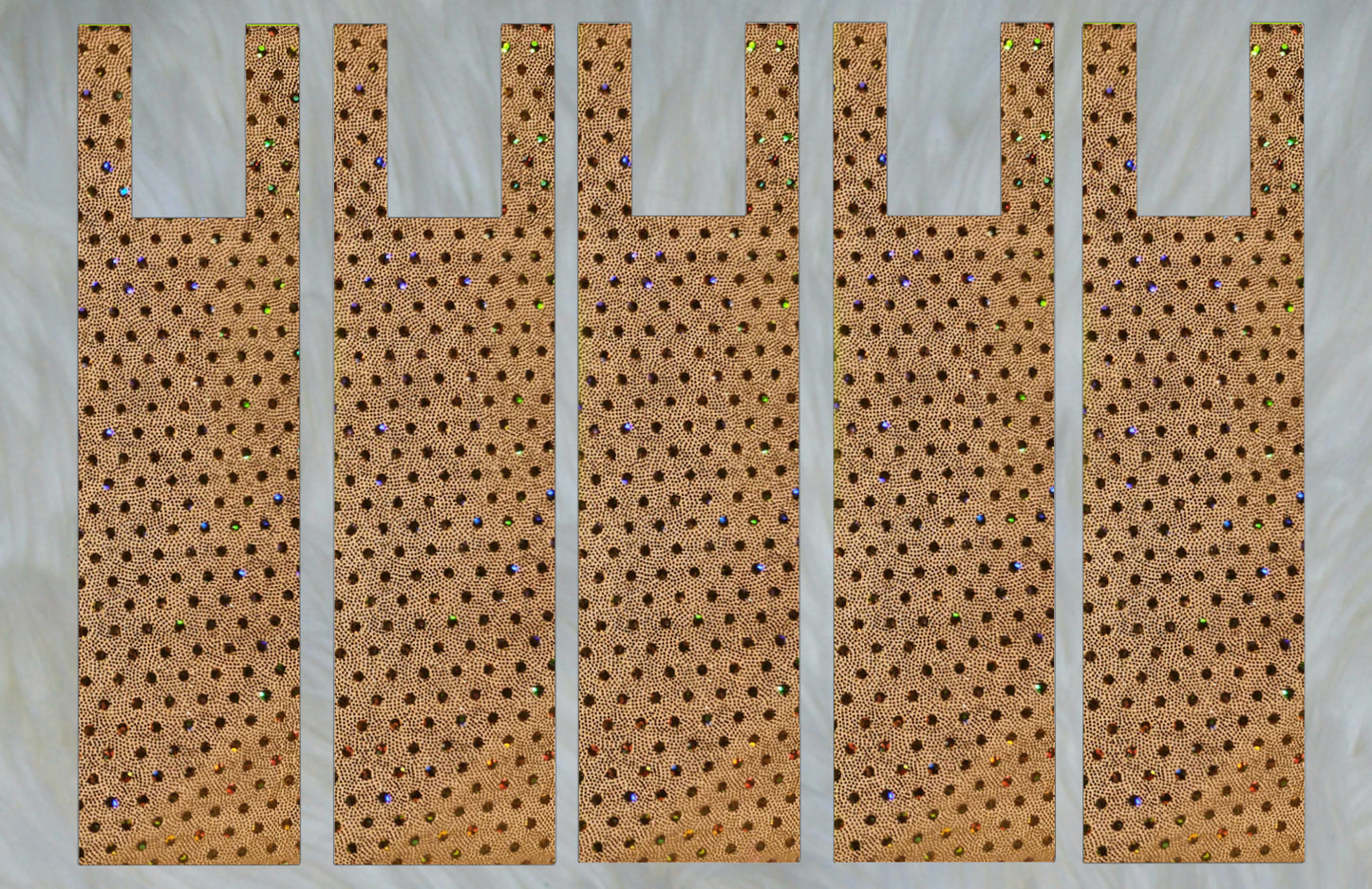Gold Dots Sparkle Shimmer Mane Bags Set of 5 or 6
