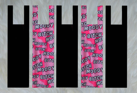 Moody Bitch X Solid Black Mane Bags Set of 5