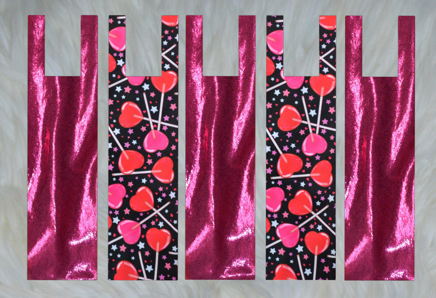 Lollipop X Hot Pink Sparkle Shimmer Mane Bags Set of 5
