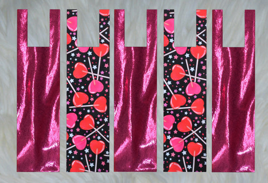 Lollipop X Hot Pink Sparkle Shimmer Mane Bags Set of 5