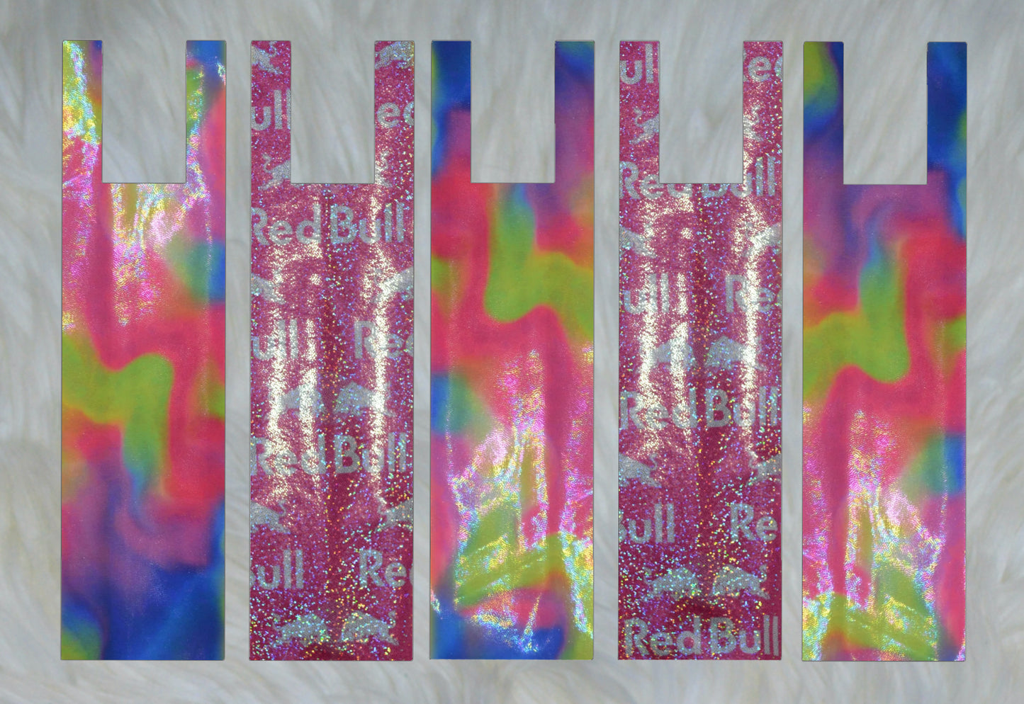 Hot Pink Wing Holographic X Neon Swirl Mane Bags Set of 5