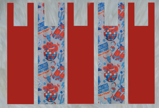 Western Parotitic X Solid Red Mane Bags Set of 5