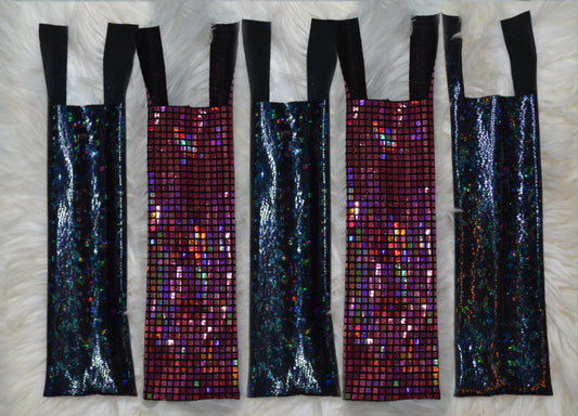 Pink Disco Party X Black Holographic Mane Bags Set of 5